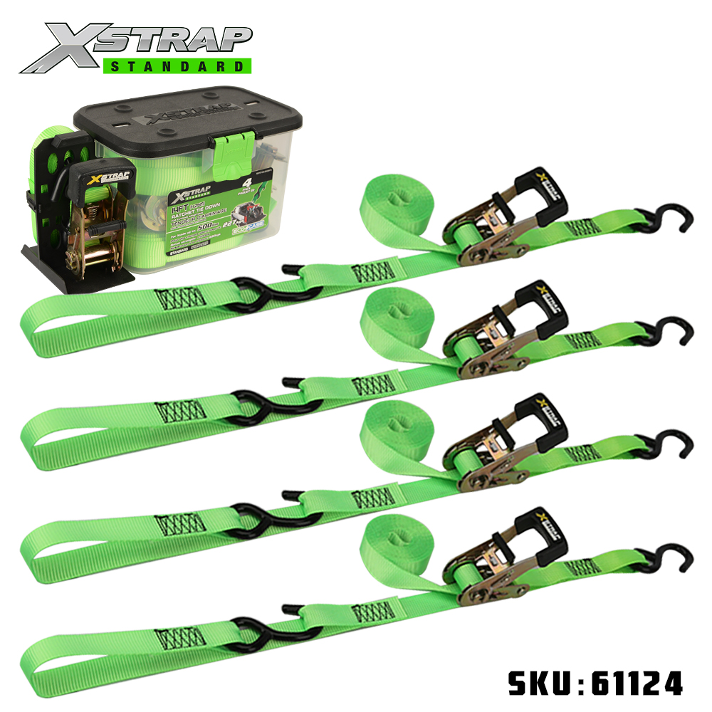 Xstrap 61124 1” x 14” 4PK upínacie popruhy s račňou s mäkkou slučkou 500 lb SWL