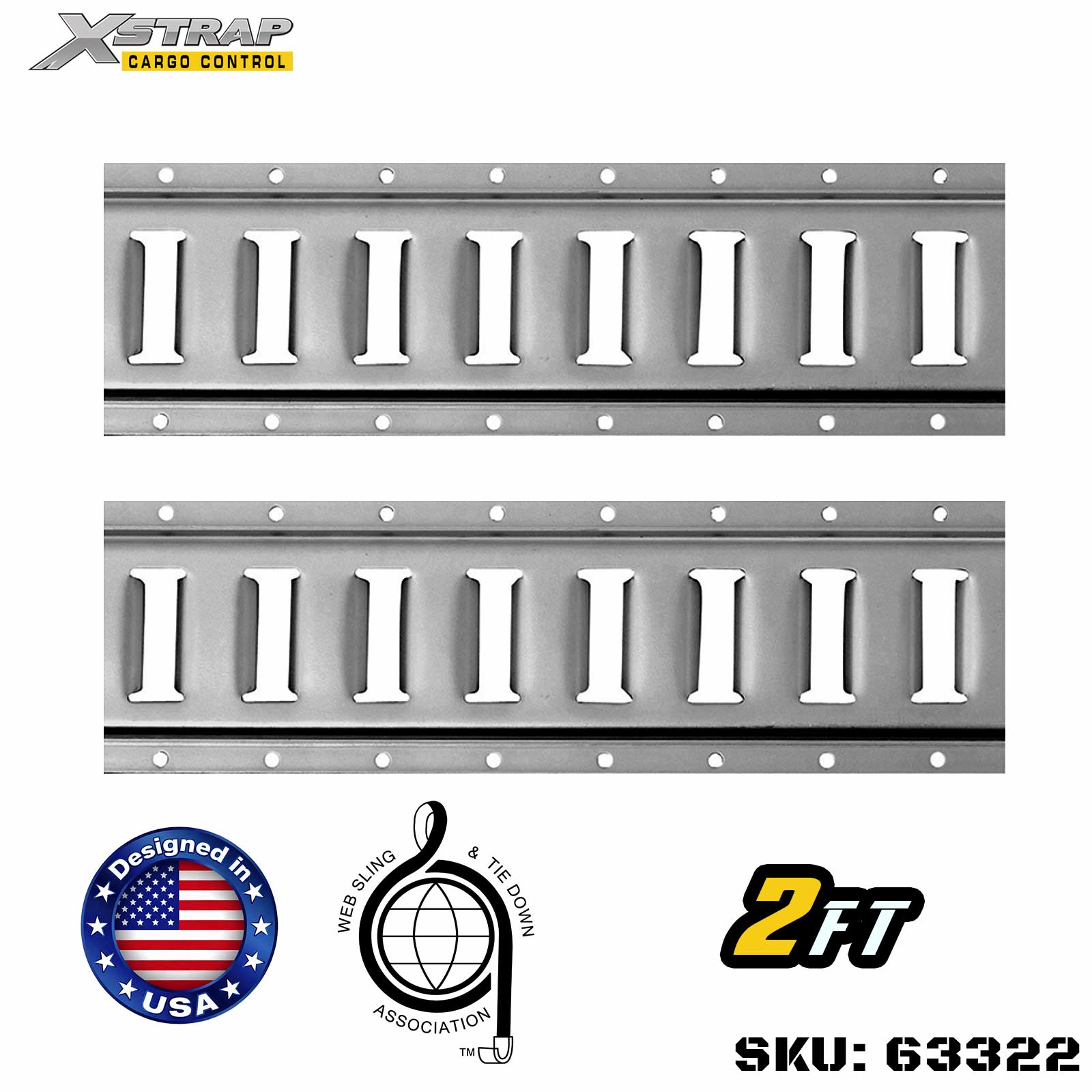 Logistická dráha Xstrap 63322 2' série E vyrobená z vysoko kvalitnej ocele 6000 LBS s hrúbkou 12