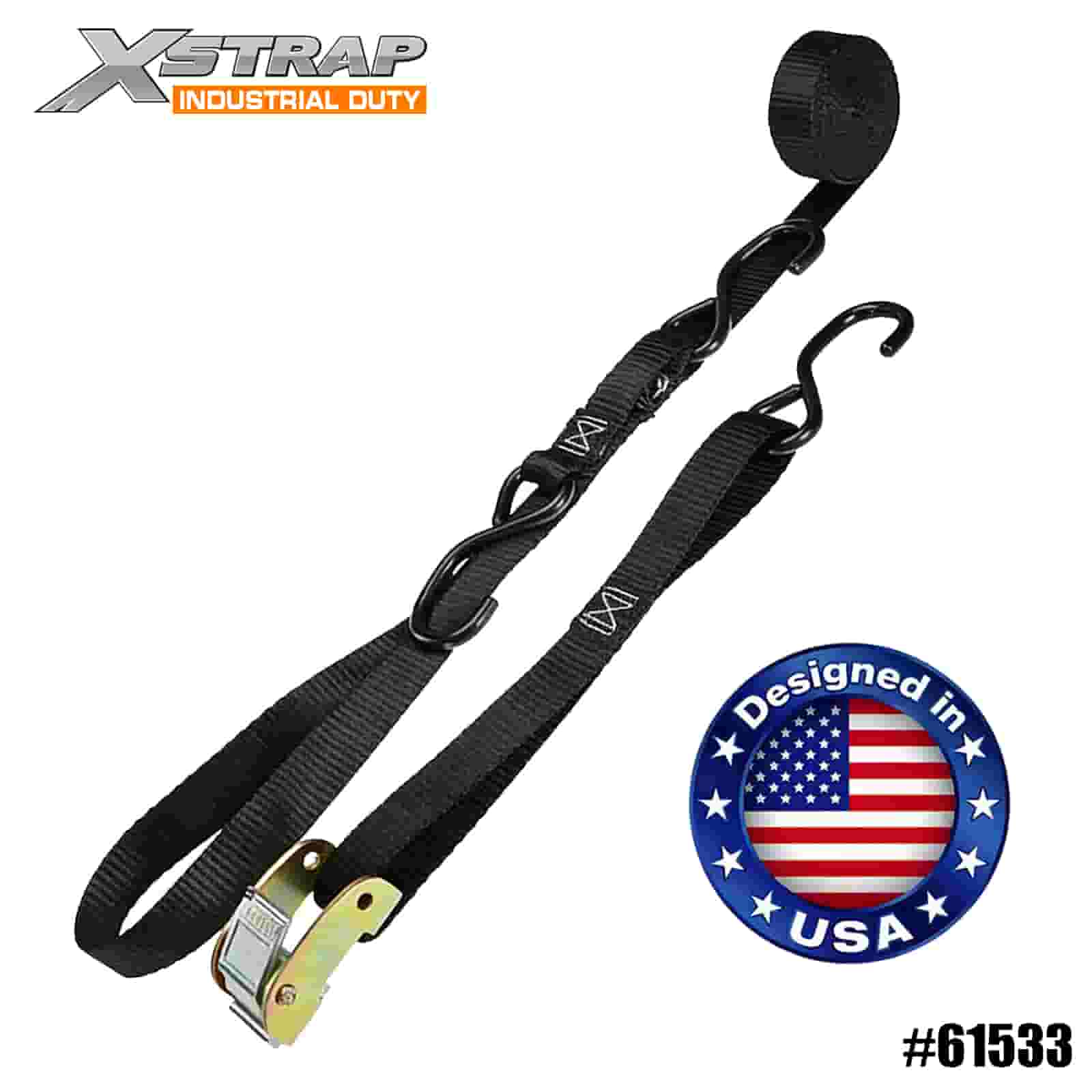 Xstrap 61533 1” x 6’ 4PK Motocykel Osobné vodné skútre Tri-Down Cam Strap 400 lb SWL